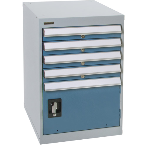Pedestal Workbench with One Door & Four Drawers, 4 Drawers, 18" W x 21" D x 28" H Absolute Business Supply