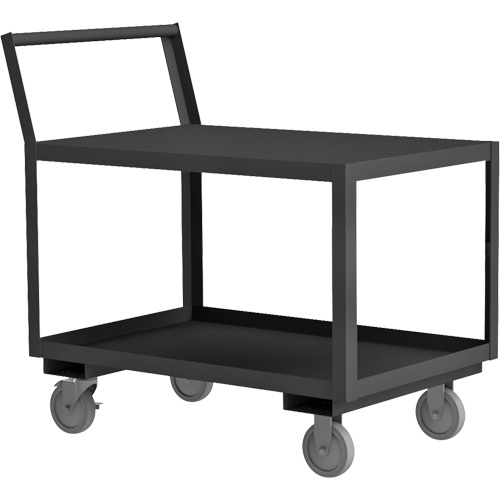 Chariot de service avec surface surbaiss&eacute;e, 2 niveaux, 30-1/4" la x 63" p x 37-1/2" h, 1200 lb Cap Absolute Business Supply