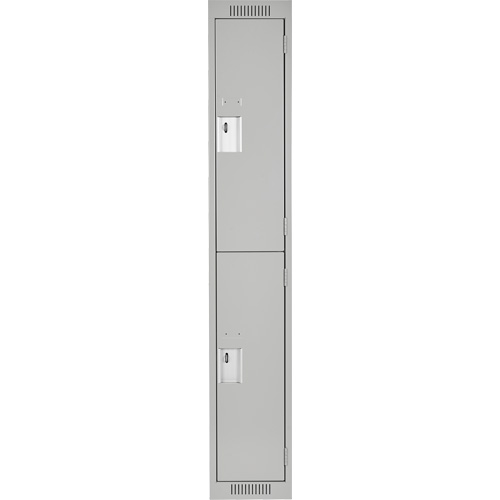 Casiers Clean Line, 2 niveaux, 12" x 18" x 72", Acier, Gris, Rivet (assembl&eacute;) Absolute Business Supply