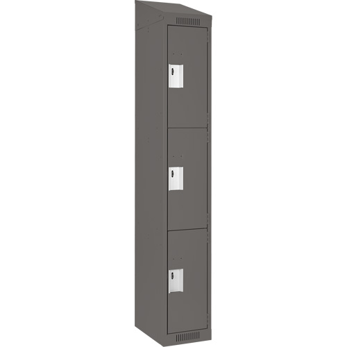 Casiers Clean Line, 3 niveaux, 12" x 18" x 78", Acier, Charbon, Rivet (assembl&eacute;) Absolute Business Supply