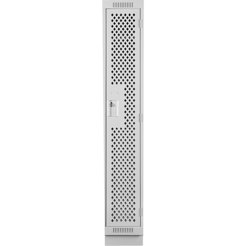 Clean Line Lockers, 12" x 12" x 76", Steel, Grey, Rivet (Assembled), Perforated Absolute Business Supply
