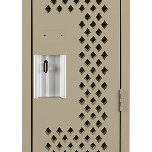 Clean Line Lockers, 12" x 15" x 72", Steel, Beige, Rivet (Assembled), Perforated Absolute Business Supply