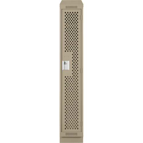 Casiers Clean Line, 12" x 18" x 82", Acier, Beige, Rivet (assembl&eacute;), Perfor&eacute; Absolute Business Supply