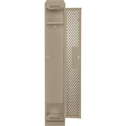 Casiers Clean Line, 12" x 18" x 82", Acier, Beige, Rivet (assembl&eacute;), Perfor&eacute; Absolute Business Supply
