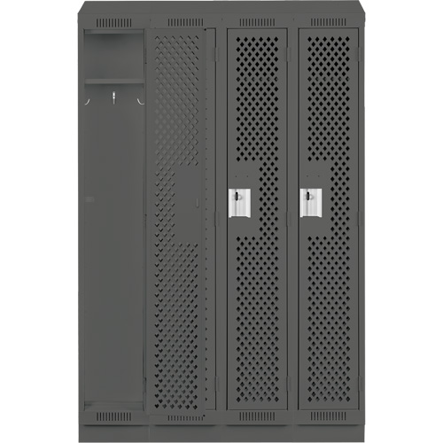 Casiers Clean Line, Bloc de 4, 48" x 18" x 82", Acier, Charbon, Rivet (assembl&eacute;), Perfor&eacute; Absolute Business Supply