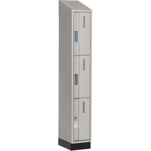 Casiers robustes Concorde, 3 niveaux, 12" x 18" x 82", Acier, Gris, Soud&eacute; (assembl&eacute;) Absolute Business Supply