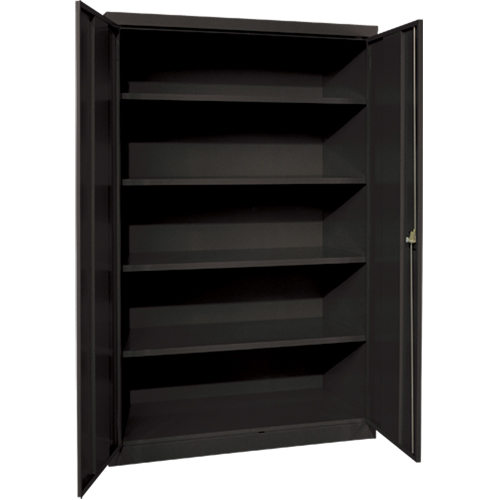 Armoires de rangement Hi-Boy profondes, Acier, 4 Tablettes, 72" h x 36" la x 24" P, Noir Absolute Business Supply