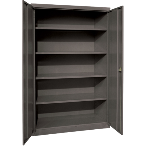 Armoires de rangement Hi-Boy profondes, Acier, 4 Tablettes, 72" h x 36" la x 24" P, Charbon Absolute Business Supply