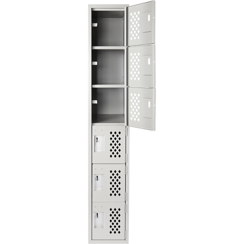 Clean Line Lockerettes, 6 -tier, 18" x 72" x 12", Steel Absolute Business Supply