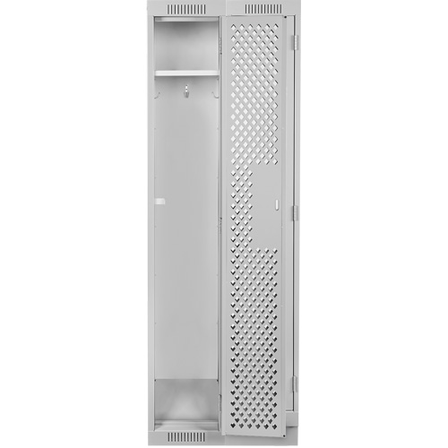Clean Line Lockers, Bank of 2, 24" x 12" x 76", Steel, Grey, Rivet (Assembled), Perforated Absolute Business Supply