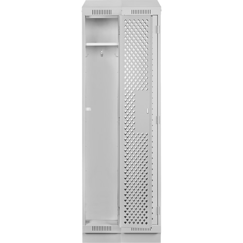 Casiers Clean Line, Bloc de 2, 24" x 18" x 82", Acier, Gris, Rivet (assembl&eacute;), Perfor&eacute; Absolute Business Supply