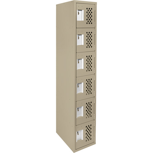 Petits casiers &eacute;conomiques assembl&eacute;s et perfor&eacute;s Clean Line, 6 niveaux, 18" x 72" x 12", Acier Absolute Business Supply
