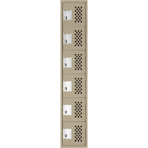 Petits casiers &eacute;conomiques assembl&eacute;s et perfor&eacute;s Clean Line, 6 niveaux, 18" x 72" x 12", Acier Absolute Business Supply