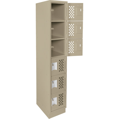 Petits casiers &eacute;conomiques assembl&eacute;s et perfor&eacute;s Clean Line, 6 niveaux, 18" x 72" x 12", Acier Absolute Business Supply