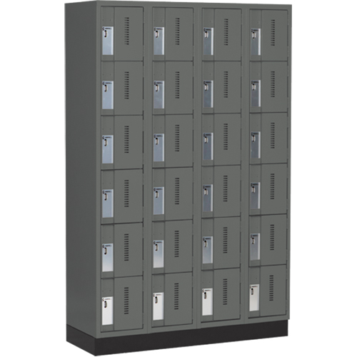 Casiers robustes Concorde, 6 niveaux, Bloc de 4, 48" x 18" x 76", Acier, Charbon, Soud&eacute; (assembl&eacute;) Absolute Business Supply