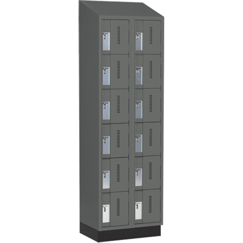 Casiers robustes Concorde, 6 niveaux, Bloc de 2, 24" x 18" x 82", Acier, Charbon, Soud&eacute; (assembl&eacute;) Absolute Business Supply