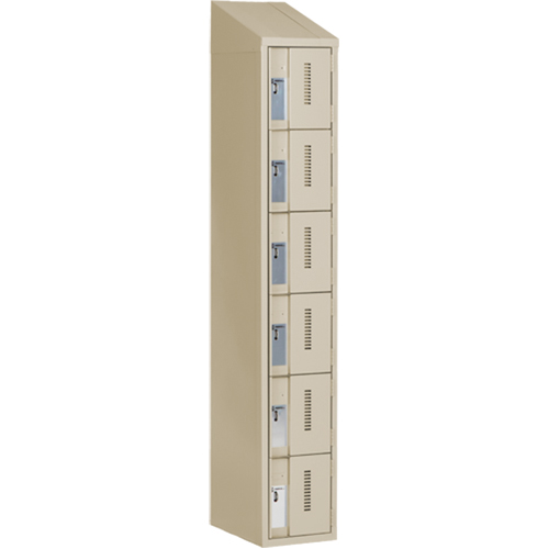 Casiers robustes Concorde, 6 niveaux, 12" x 18" x 78", Acier, Beige, Soud&eacute; (assembl&eacute;) Absolute Business Supply
