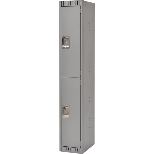 Casiers, 2 niveaux, 12" x 18" x 72", Acier, Gris, Rivet (assembl&eacute;) Absolute Business Supply