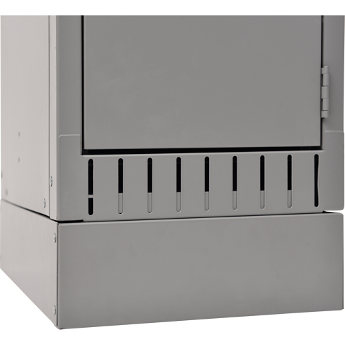 Raised Base, 1 Banks, 4" H x 12" W x 18" D, Grey, Steel Absolute Business Supply