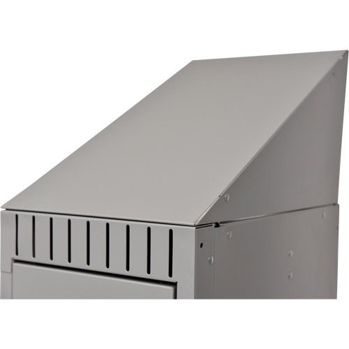 Dessus en pente, Bloc de 1, 18" p x 12" la x 10" ha, Gris, Acier Absolute Business Supply