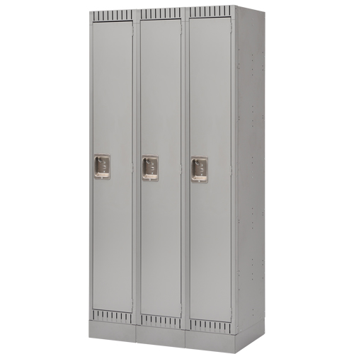 Casiers, Bloc de 3, 36" x 18" x 76", Acier, Gris, D&eacute;mont&eacute; Absolute Business Supply