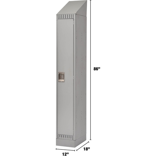 Lockers, 12" x 18" x 86", Steel, Grey, Knocked Down Absolute Business Supply