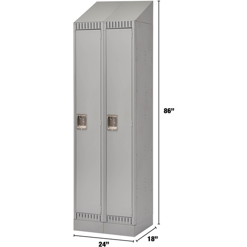Casiers, Bloc de 2, 24" x 18" x 86", Acier, Gris, D&eacute;mont&eacute; Absolute Business Supply