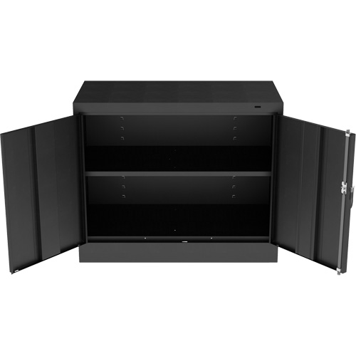 Armoire standard &agrave; hauteur de bureau, Acier, 30" h x 36" la x 18" P, Noir Absolute Business Supply