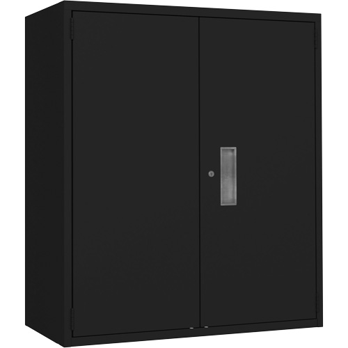 Lo-Boy Storage Cabinet, Steel, 2 Shelves, 42" H x 36" W x 18" D, Black Absolute Business Supply