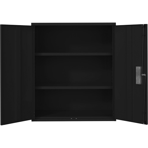 Lo-Boy Storage Cabinet, Steel, 2 Shelves, 42" H x 36" W x 18" D, Black Absolute Business Supply