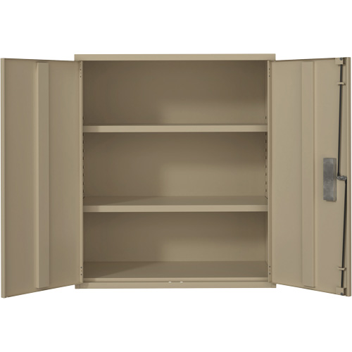Lo-Boy Storage Cabinet, Steel, 2 Shelves, 40" H x 36" W x 18" D, Beige Absolute Business Supply