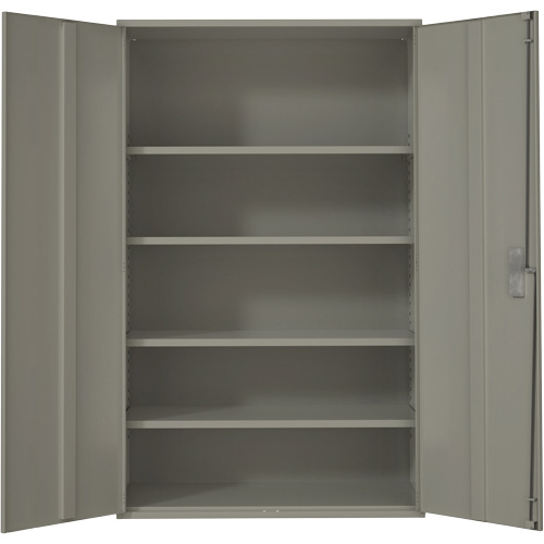 Extra Wide Hi-Boy Storage Cabinet, Steel, 4 Shelves, 72" H x 48" W x 24" D, Grey Absolute Business Supply