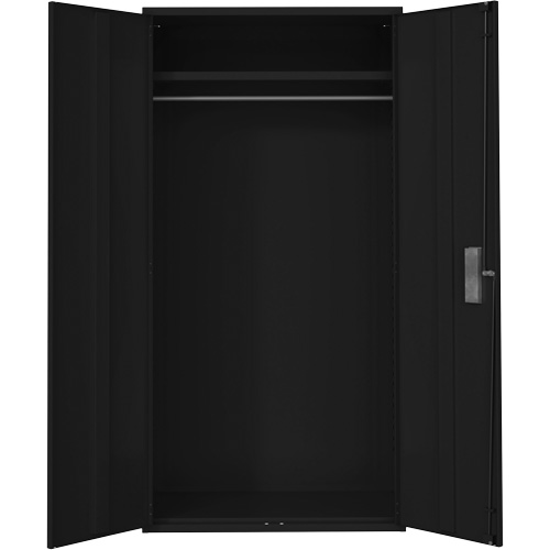 Wardrobe Storage Cabinet, Steel, 36" W x 18" D x 72" H, Black Absolute Business Supply