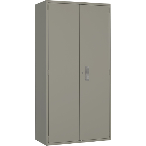Wardrobe Storage Cabinet, Steel, 36" W x 18" D x 72" H, Grey Absolute Business Supply