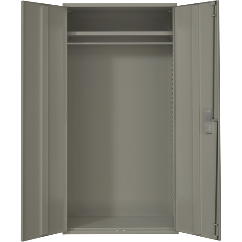 Wardrobe Storage Cabinet, Steel, 36" W x 18" D x 72" H, Grey Absolute Business Supply