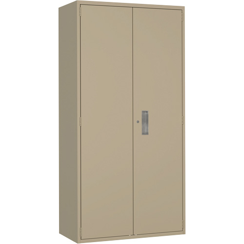 Wardrobe Storage Cabinet, Steel, 36" W x 18" D x 72" H, Beige Absolute Business Supply