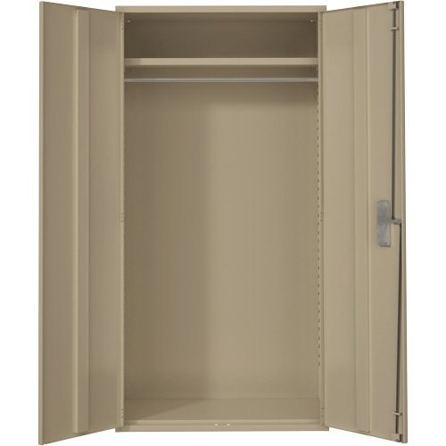 Wardrobe Storage Cabinet, Steel, 36" W x 18" D x 72" H, Beige Absolute Business Supply
