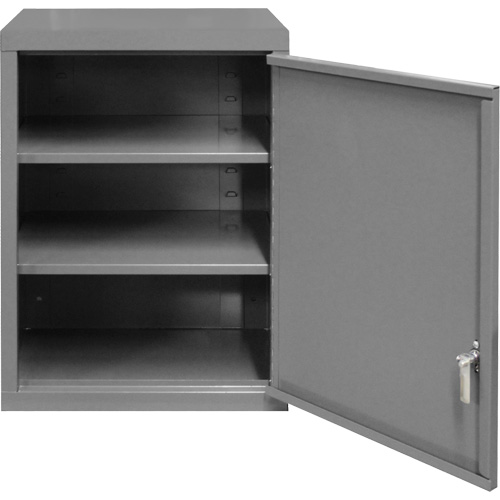 Armoire murale, 27" h x 13-11/16" la x 18" p, 2 tablettes, Acier, Gris Absolute Business Supply