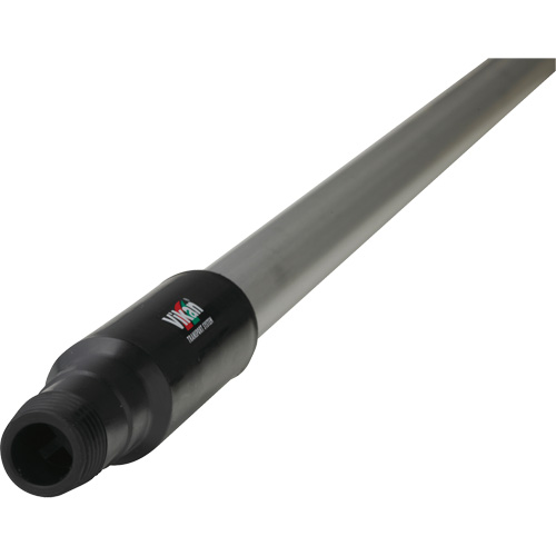 Transport Line Handle, Aluminum/Polypropylene, Ergonomic, Euro Threaded Tip, 1-1/4" Diameter, 59" Length Absolute Business Supply