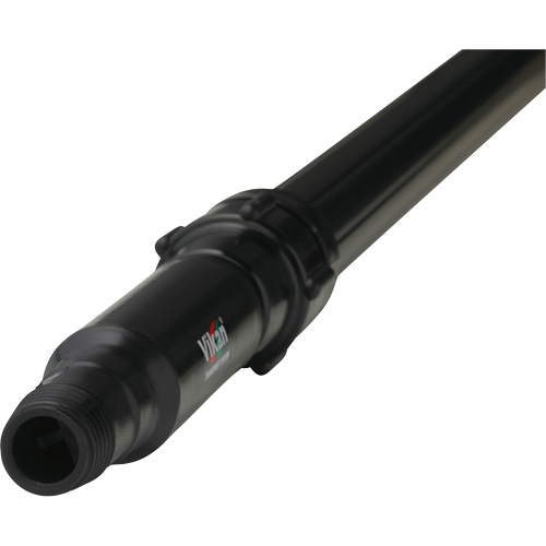 Transport Line Handle, Aluminum/Polypropylene, Telescopic, Euro Threaded Tip, 1-1/4" Diameter, 63" - 109" Length Absolute Business Supply