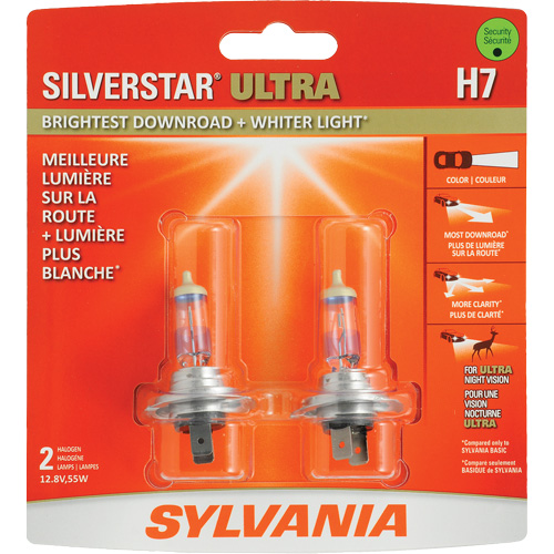 H7 SilverStar&reg; Ultra Headlight Bulb, Halogen, 56 W, Off White Absolute Business Supply