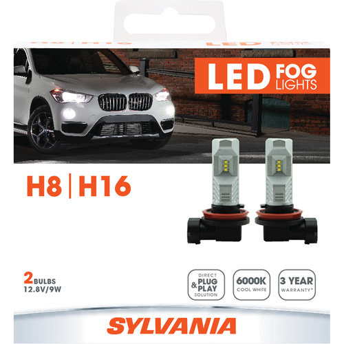 Ampoule pour feu avant H8, DEL, 12,8 W/9 W, Blanc Absolute Business Supply