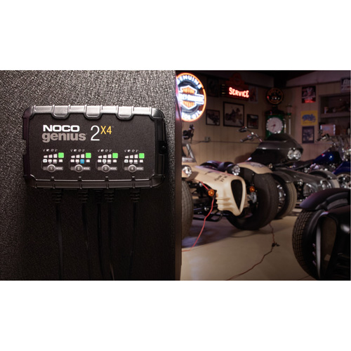 Genius&reg; 2X4 4-Bank, 8-Amp Battery Charger Absolute Business Supply