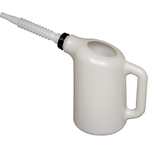 Oil Dispenser with White Spout, Plastic, 6 qt Capacity Absolute Business Supply