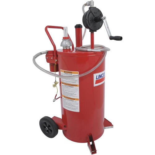 25-Gallon Steel Fuel Caddy with 2-Way Rotary Pump & Filter Absolute Business Supply