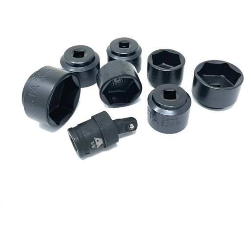 8 Pc. Extra-Low-Profile Oil Filter Socket Set Absolute Business Supply