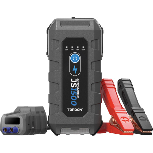 D&eacute;marreur d'appoint, survolteur, banque d'alimentation et lampe de poche JumpSurge1500 Absolute Business Supply