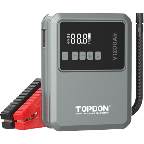 V1200Air 2-en-1: d&eacute;marreur de secours de 1200 A de pointe et gonfleur de pneus Absolute Business Supply