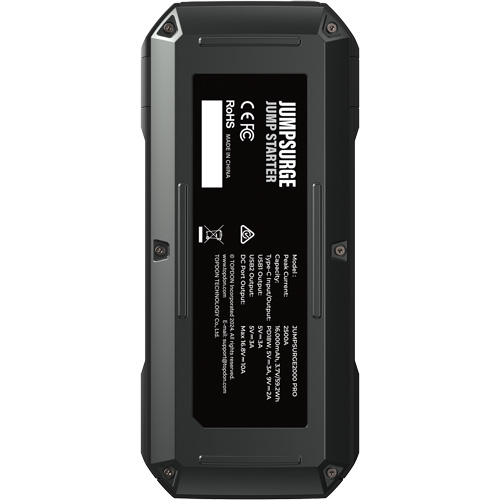 D&eacute;marreur de secours, banque d'alimentation et lampe de poche JumpSurge2000Pro &agrave; 2500 A de pointe Absolute Business Supply