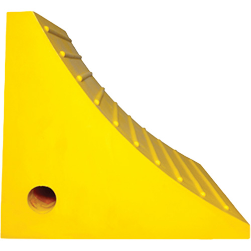 Wheel Chock, Polyurethane, Yellow, 15-1/4" W x 12-1/8" D x 10-3/4" H Absolute Business Supply